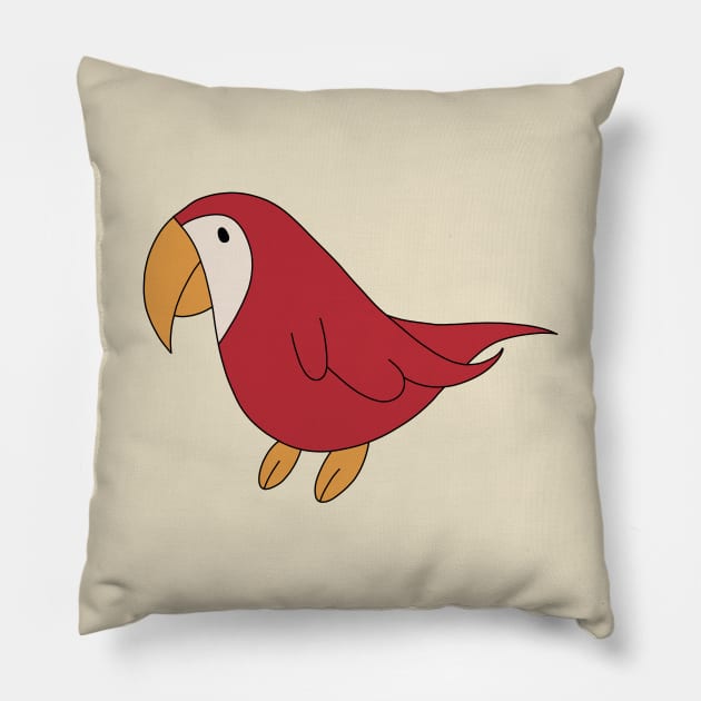 Red Parrot Buddy Pillow by pako-valor