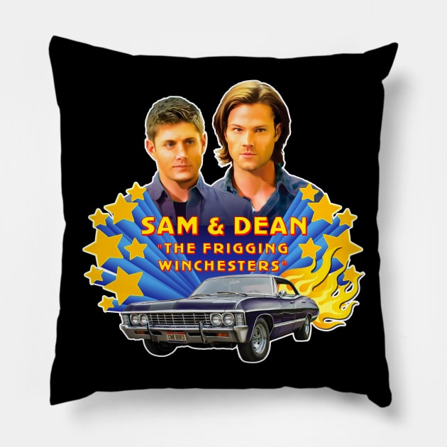 Sam & Dean Vintage Style Pillow by ArtsyDenise