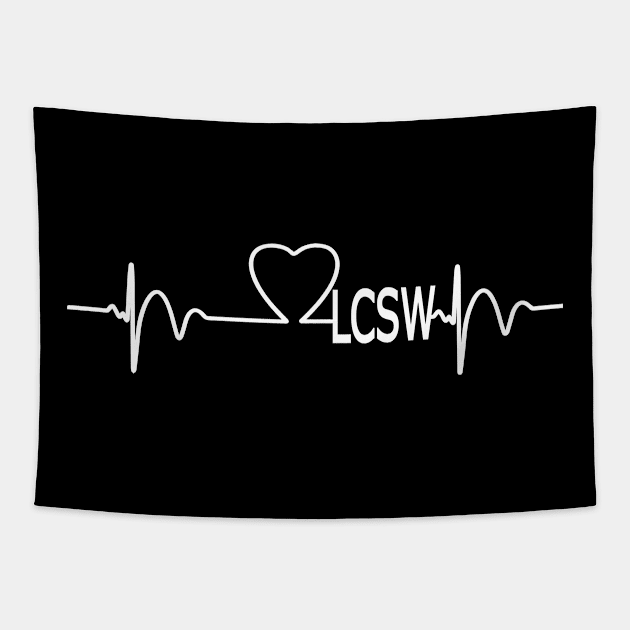 LCSW Licensed Clinical Social Worker Gift Tapestry by JPDesigns