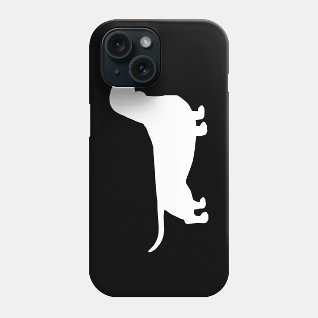 White Dachshund Silhouette | Wiener Dog Phone Case by Coffee Squirrel