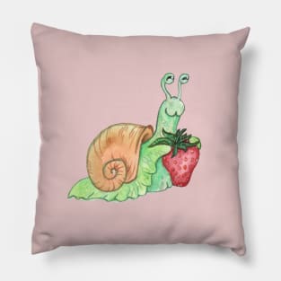 Strawberry Snail Pillow