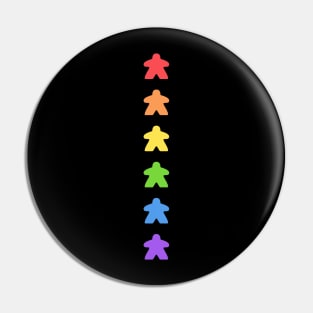 Minimalist Rainbow Meeples Board Games Addict Pin