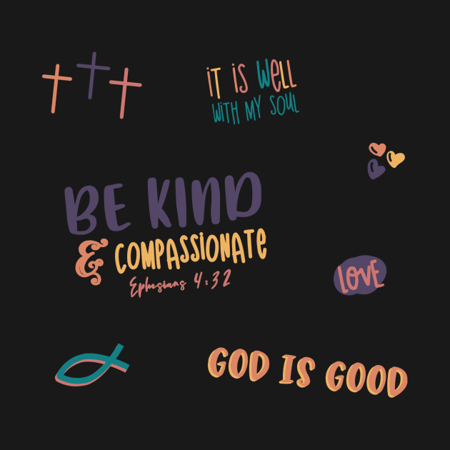 Be Kind Christian Sticker Pack by MSBoydston