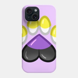 LGBTQ+ Pride Heart Paws - Nonbinary Phone Case