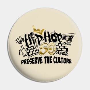 50 years of hip hop music lovers Pin