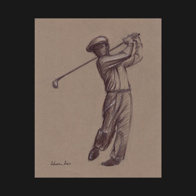 Ben Hogan - pencil drawing of the great golf master by tranquilwaters