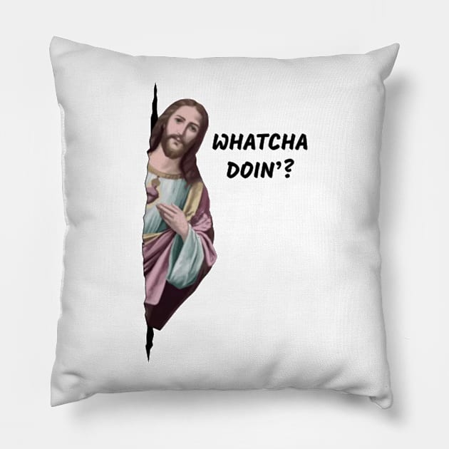 Copie de Hi I'm jesus Pillow by ghjura