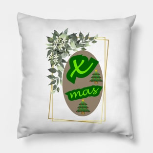 Xmas tree leather background Pillow