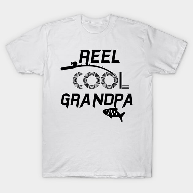 Reel Cool Grandpa Fishing For Dad Or Grandpa Back Print Long