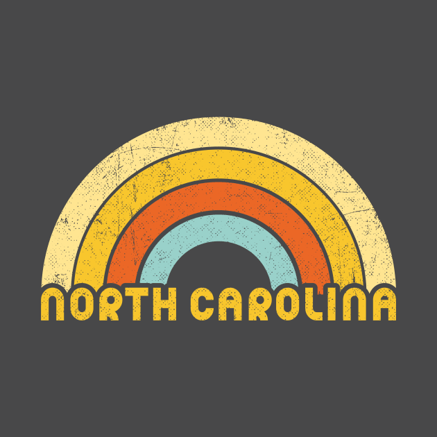 Retro Colorful North Carolina Design by dk08