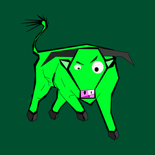 Green bull by DrTigrou