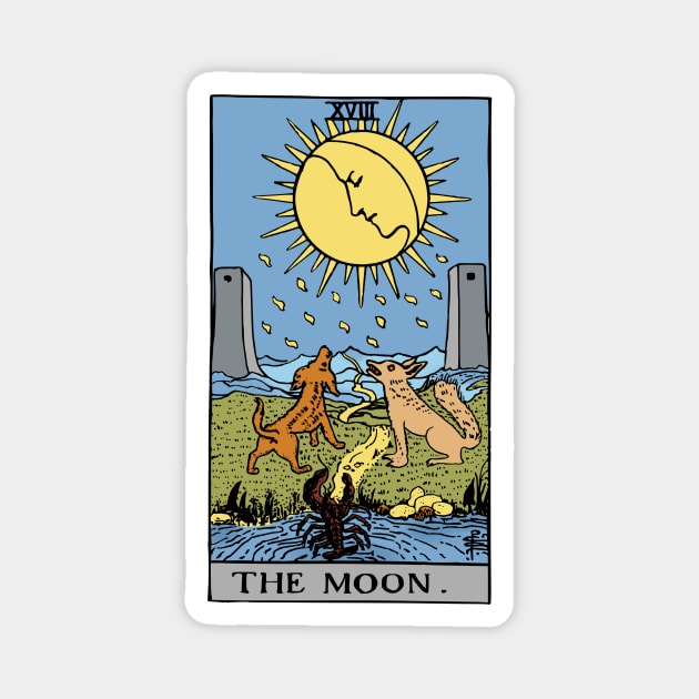 The Moon Tarot Card Rider Waite