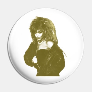 Tina Turner - Yellow Vintage 80s Pin