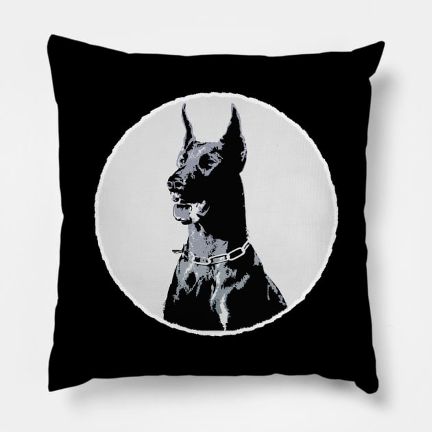 Doberman Pinscher Pillow by ImaginativeWild