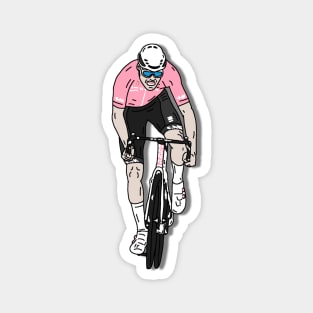 Mathieu van der Poel Giro 2022 (Maglia Rosa Version) Magnet