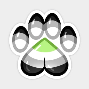 LGBTQ+ Pride Heart Paws - Agender Magnet