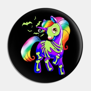 Unicorn Skeleton Halloween Magical Candy Glow Gif Pin