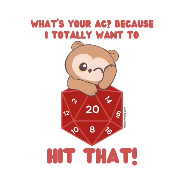 What's Your AC? (D20 // Owlbear// Dice) by whimsyworks