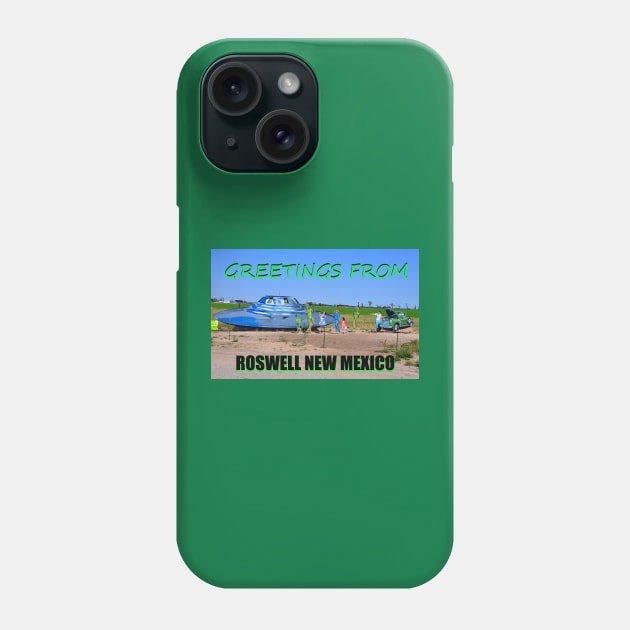 Greetings from Roswell custom card work A Phone Case by dltphoto