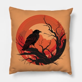 Spooky Crow Pillow