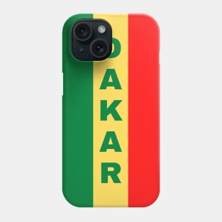 Dakar City in Senegalese Flag Colors Vertical Phone Case