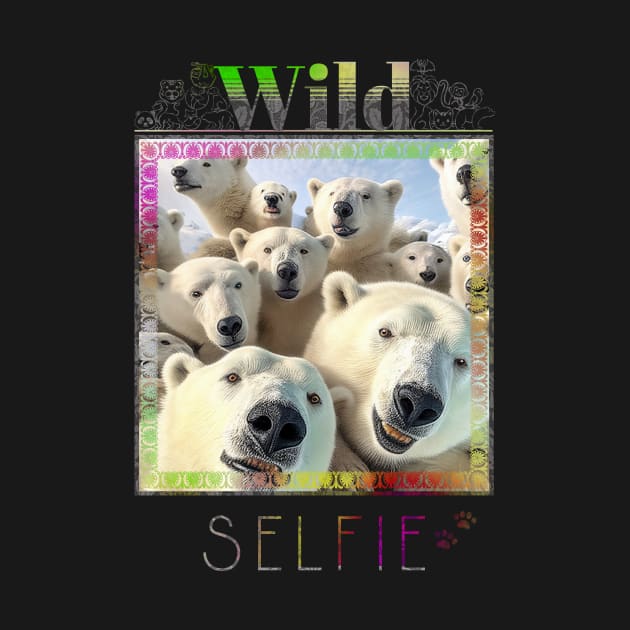 Polar Bear Arctic Wild Nature Funny Happy Humor Photo Selfie by Cubebox