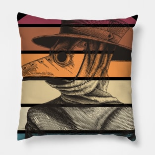 Plague Doctor retro Pillow