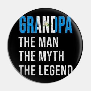 Grand Father Guatemalan Grandpa The Man The Myth The Legend - Gift for Guatemalan Dad With Roots From  Guatemala Pin