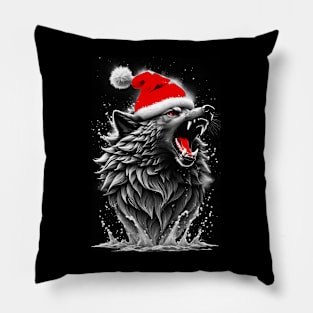 Santa Wolf Pillow