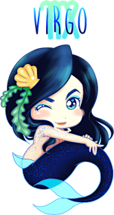 Virgo Damselfish Mermaid Magnet