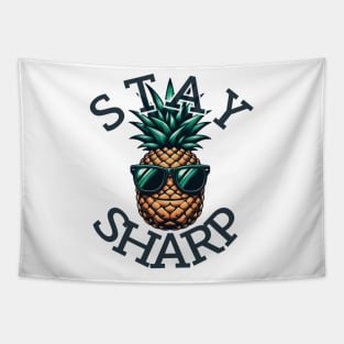 Cool Pineapple Stay Sharp Design Tapestry