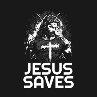 Jesus Saves, Jesus Hero T-Shirt