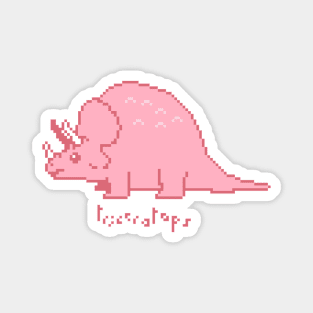 Pixel Art Triceratops Magnet