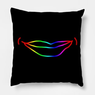 Rainbow Minimal Mouth Pillow