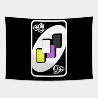 nonbinary uno card Tapestry