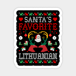 Santa Favorite Lithuanian Ugly Magnet