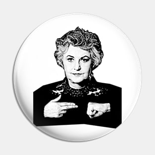 white Golden Girls Pin