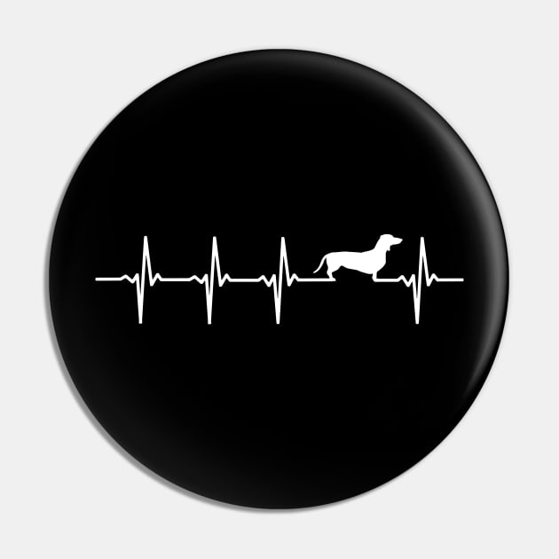 Dachshund Heartbeat Gift For Dachshund Lovers Pin by OceanRadar
