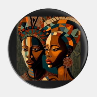 African Print Design Pin