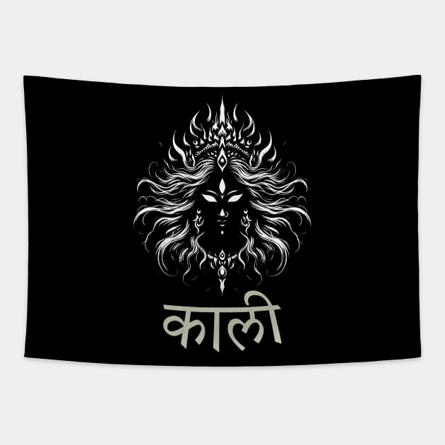 Creepy Hindu Goddess Kali Ma Tapestry by MetalByte