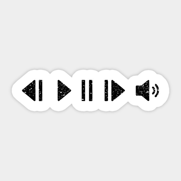 black music controls music sticker teepublic