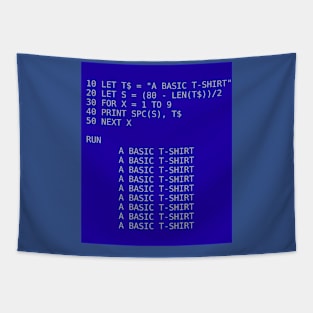 A BASIC T-Shirt - Blue BG Tapestry