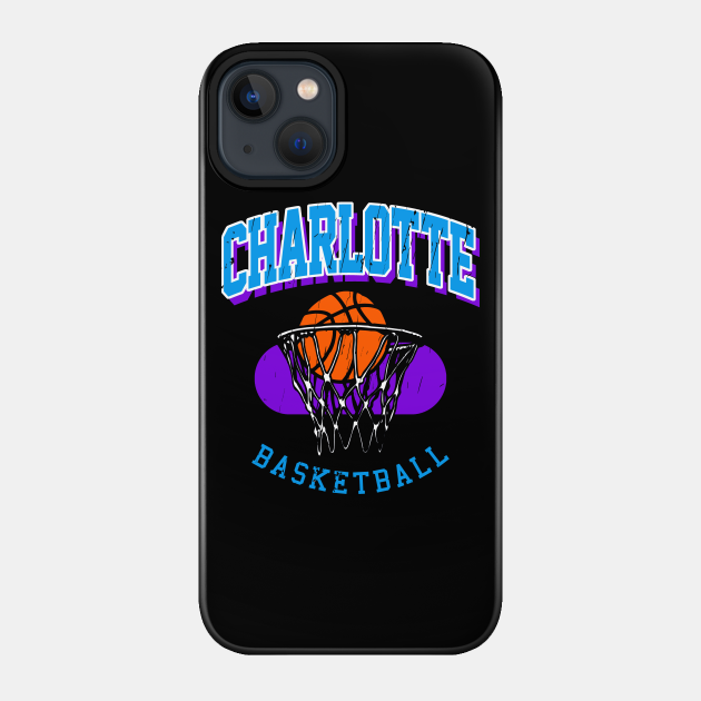 Vintage Charlotte Basketball - Hornets - Phone Case