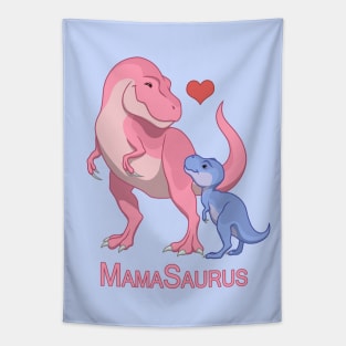 Mamasaurus Mommy & Baby Boy T-Rex Dinosaurs Tapestry