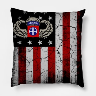 82nd Army Airborne Division Shirt US Flag Vintage Men Women Pillow