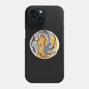 Single Line - Yin Yang (White) Phone Case