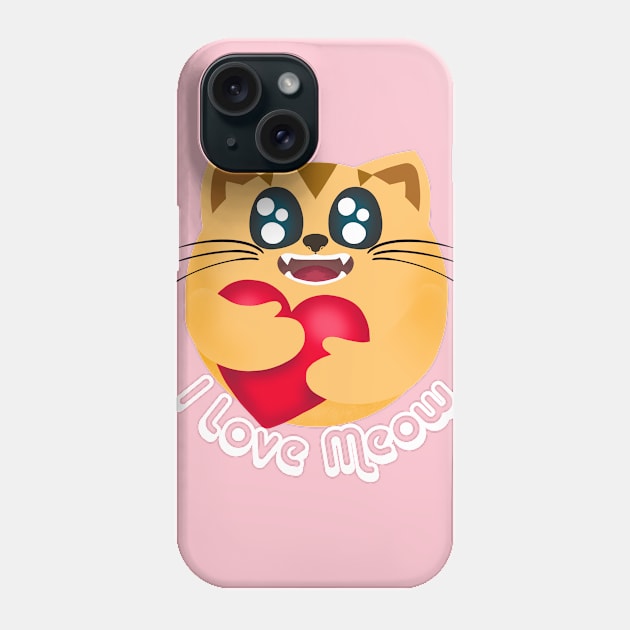 I Love MeoW Phone Case by MarianoSan