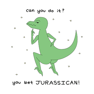 Jurassican Dinosaur Black T-Shirt