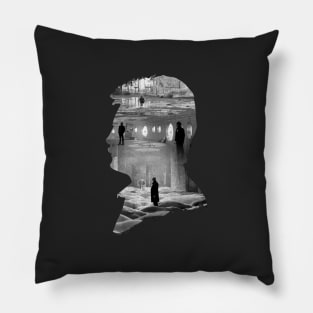 Andrei Tarkovsky Movie Silhouette Collage Pillow