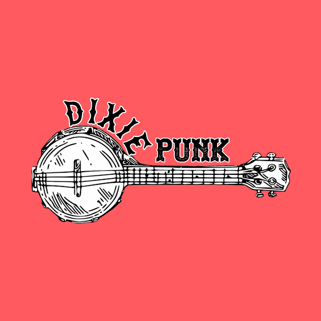 DixiePunk Banjo (Black & White) by Pink's Mercantile  
